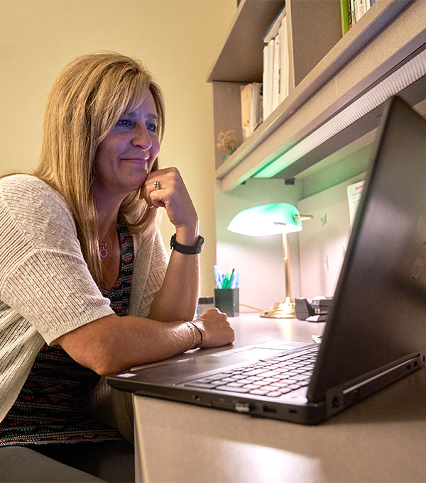 woman at computer